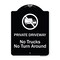 Signmission Designer Series-Private Driveway. No Trucks No Turnaround, 24" x 18", BW-1824-9779 A-DES-BW-1824-9779 - alternate 1